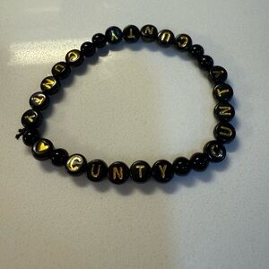Black and Gold Beaded Bracelet Jewelry